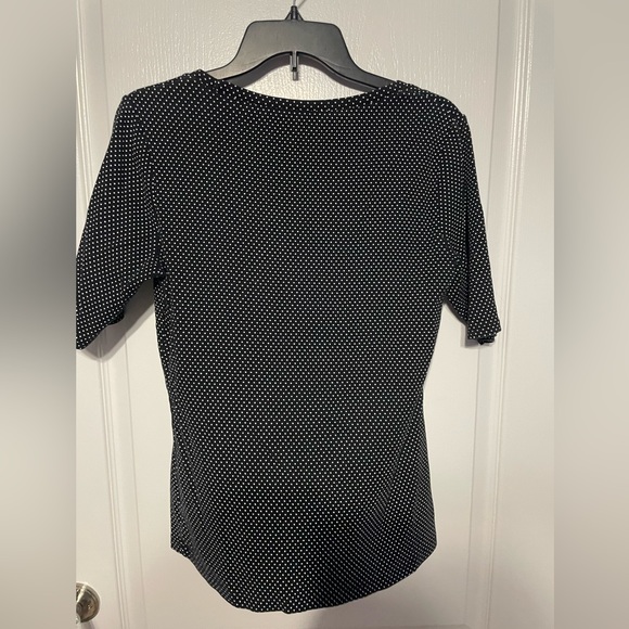 Tommy Hilfiger black and white polka dot tee size large - Picture 2 of 3